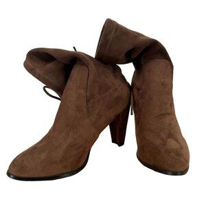 Catherine Malandrino Womens Brown Suede Ankle Boots Size 10